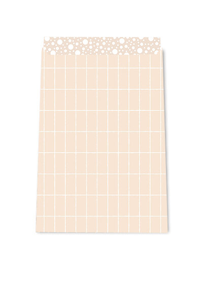 Zakken lichtbruin ruit 12x19cm p/25st