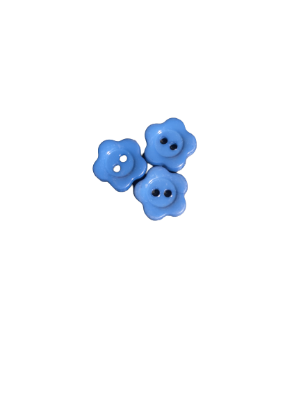 Knoop bloem donkerblauw 12mm p/4st 