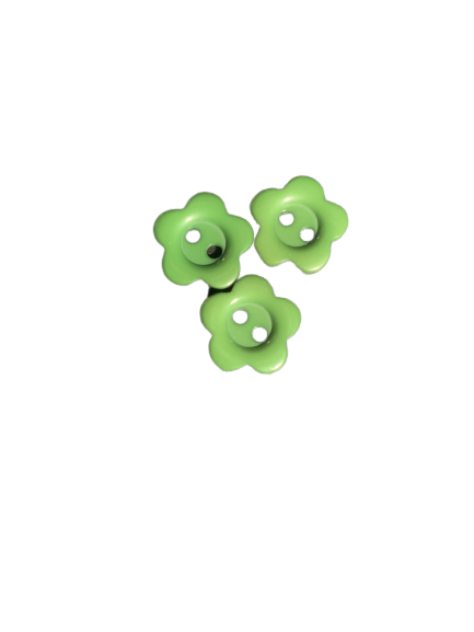 Knoop bloem donkergroen 15mm p/4st 