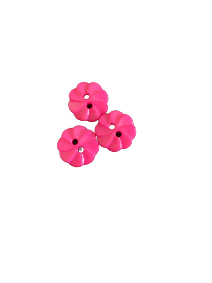 Knoop bloem fuchsia 12mm p/4st rond