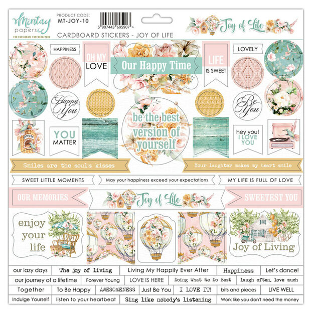 Cardboard Stickers Joy of life 30.5x30.5cm p/vel