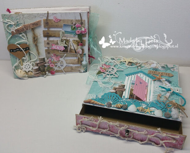 Brievenbusdoos zeethema incl papier en materialen mixfix