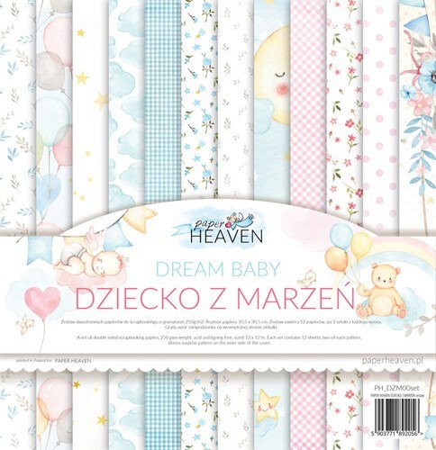 Paper pad 30.5x30.5cm Dream Baby p/12vel