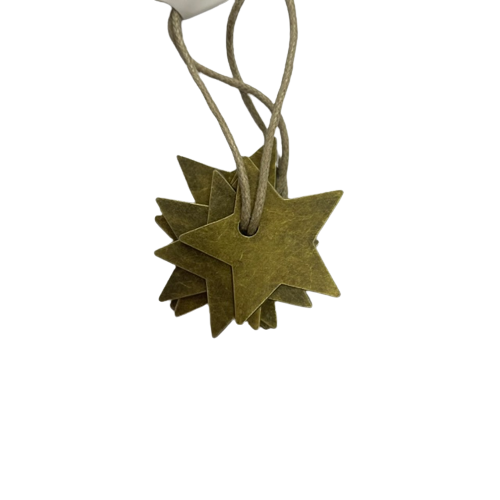 Hanger ster 4cm p/6st metaal