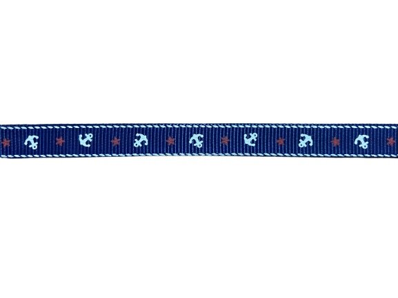 Lint blauw anker 10mm p/m