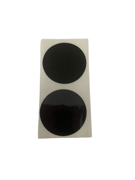 Stickers effen zwart p/100st 30mm