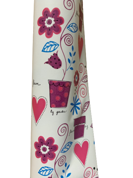 Inpakpapier bloempot roze 70cm p/5mtr