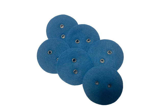Knoop Vilt hardblauw 5cm p/6st 