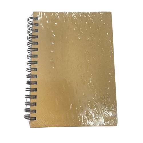Notitieboek hard A6 spiraal p/st kraft