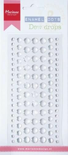 Enamel dots Dew drops transparant p/set 