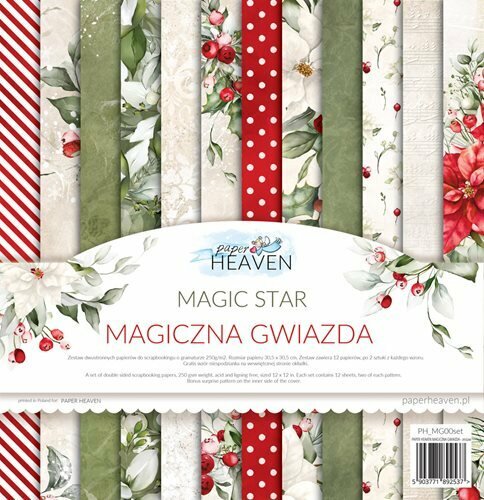 Paper pad 30.5x30.5cm Magic Star p/12vel