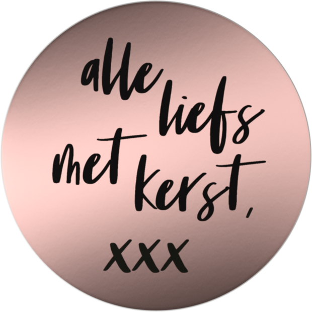Sticker alle liefs met kerst 45mm p/20st roze