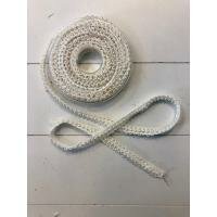 Lint wit 10mm p/mtr  LYON kant parels  