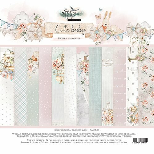 Paper pad 20.3x20.3cm Cute Baby p/24vel