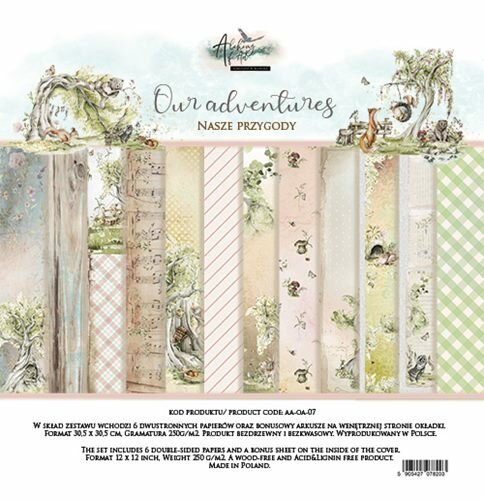 Paper pad 30.5x30.5cm Our Adventures p/6vel