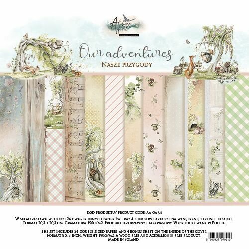 Paper pad 20.3x20.3cm Our Adventures p/24vel
