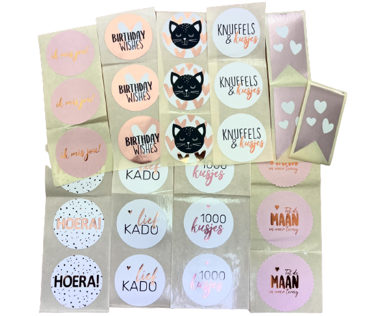 Stickerset rose gold p/27st
