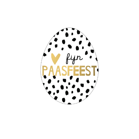 Sticker Fijn Paasfeest 34x45mm p/20st stip
