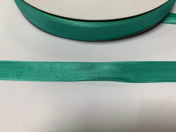 Seambinding Jade green F83 15mm p/mtr kreukellint 