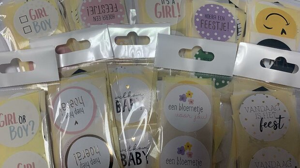 Stickers assorti voorjaar en kerst p/30st