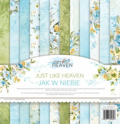 Paper pad 30.5x30.5cm Just like Heaven p/12vel
