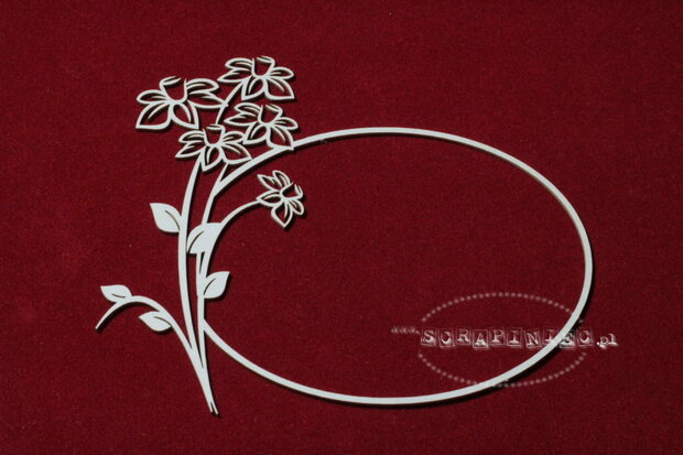 Chipboard Narcis frame 10x12cm p/st