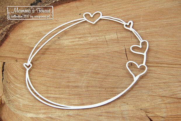 Chipboard Mama&#039;s hart 14x14cm p/st