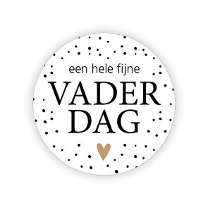 Stickers een hele fijne vaderdag wit 35mm p/20st stipjes