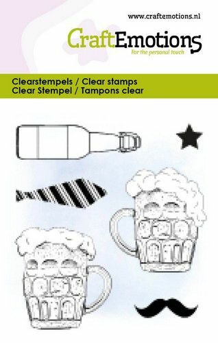 Clear stamp A7 bier 6x7cm p/st