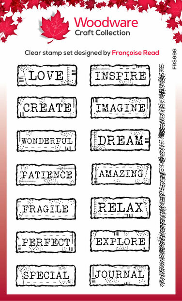 Clear stamp Junk labels A6 p/set
