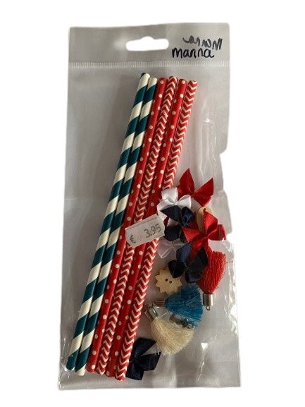 Accessoire set blauw/rood marina p/21st