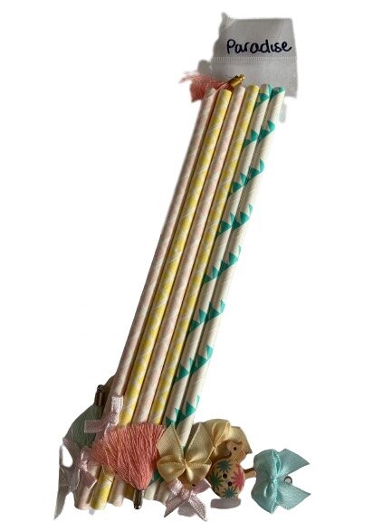 Accessoire set geel/roze p/21st