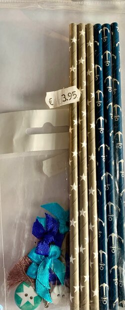 Accessoire set taupe/blauw p/21st