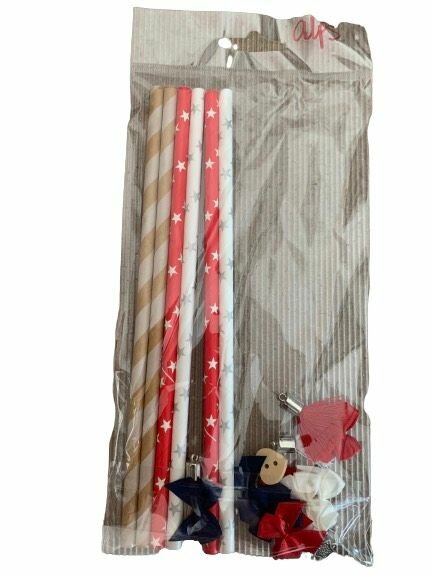 Accessoire set rood/creme/bruin p/21st