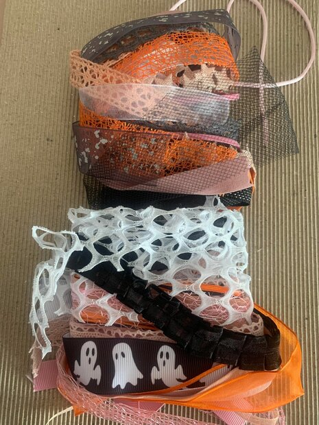 Lintenset zwart/oranje 50cm p/24st