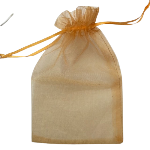 Zakken oranje 13x20cm p/5st organza 