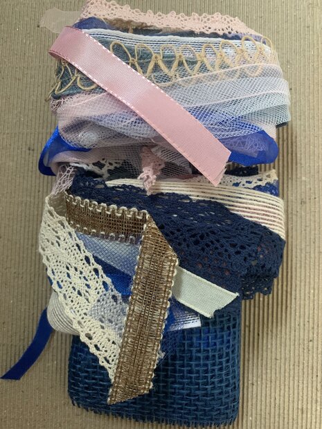Lintenset felblauw/roze 50cm p/24st