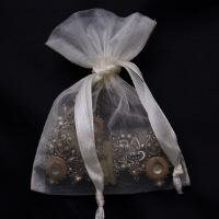 Zakken wit 12.5x17.5cm p/10st organza 