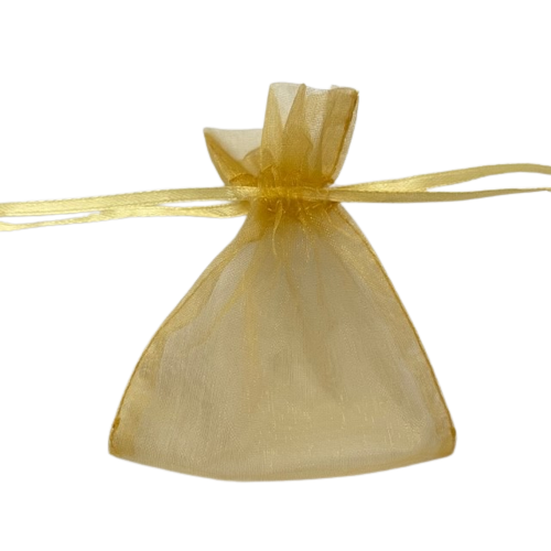 Zakken goud 7.5x10cm p/50st organza 