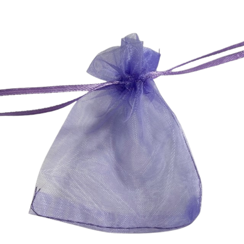 Zakken lila 7.5x10cm p/5st organza