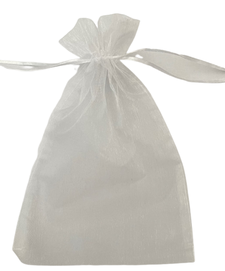Zakken wit 12.5x17.5cm p/10st organza 