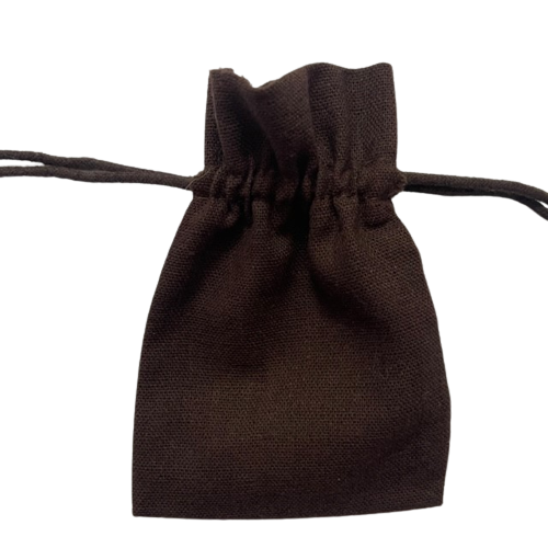 Zakken bruin 9x12cm p/st katoen