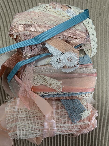 Lintenset zalm/wit/blauw p/24st