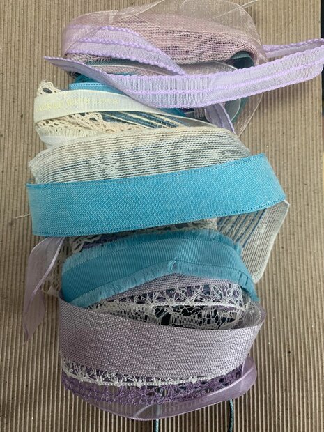 Lintenset lichtblauw/lila 50cm p/24st