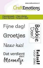 Clear stamp A7 Verdient een bloemetje 6x7cm p/st