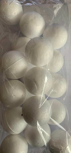 Piepschuimbollen Maat1 3,5 cm 18 stuks