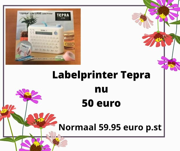 Beursaanbieding 22: labelprinter tepra + 1 rol