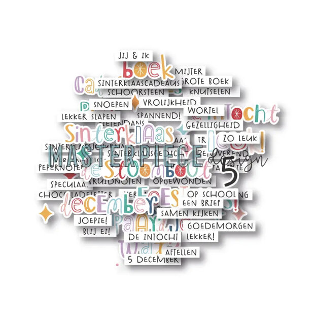 Die cuts Sinterklaas tekst p/st