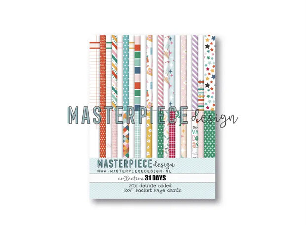 Pocket page cards 31 Days 7.5x10cm p/20vel 