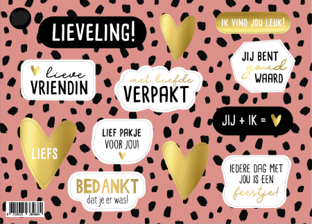 Stickervel Lieveling A5 p/vel